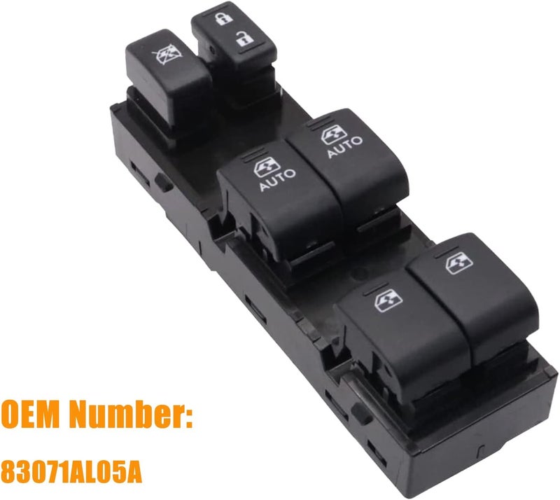 TINJO Power Window Control Switch fit for Subaru Outback Legacy 2015-2016, Replace OEM 83071AL05A, Front Left Driver Side Power Window Master Control Switch Button 15-16 - Image 3